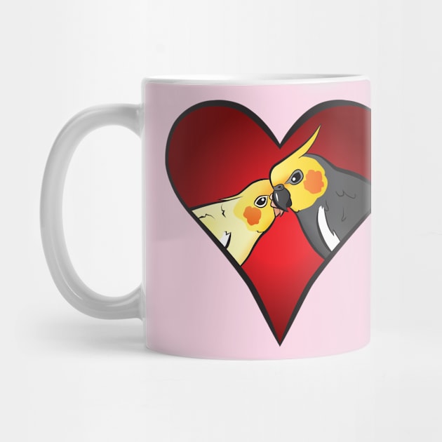 Cockatiels In Love by punkburdarts